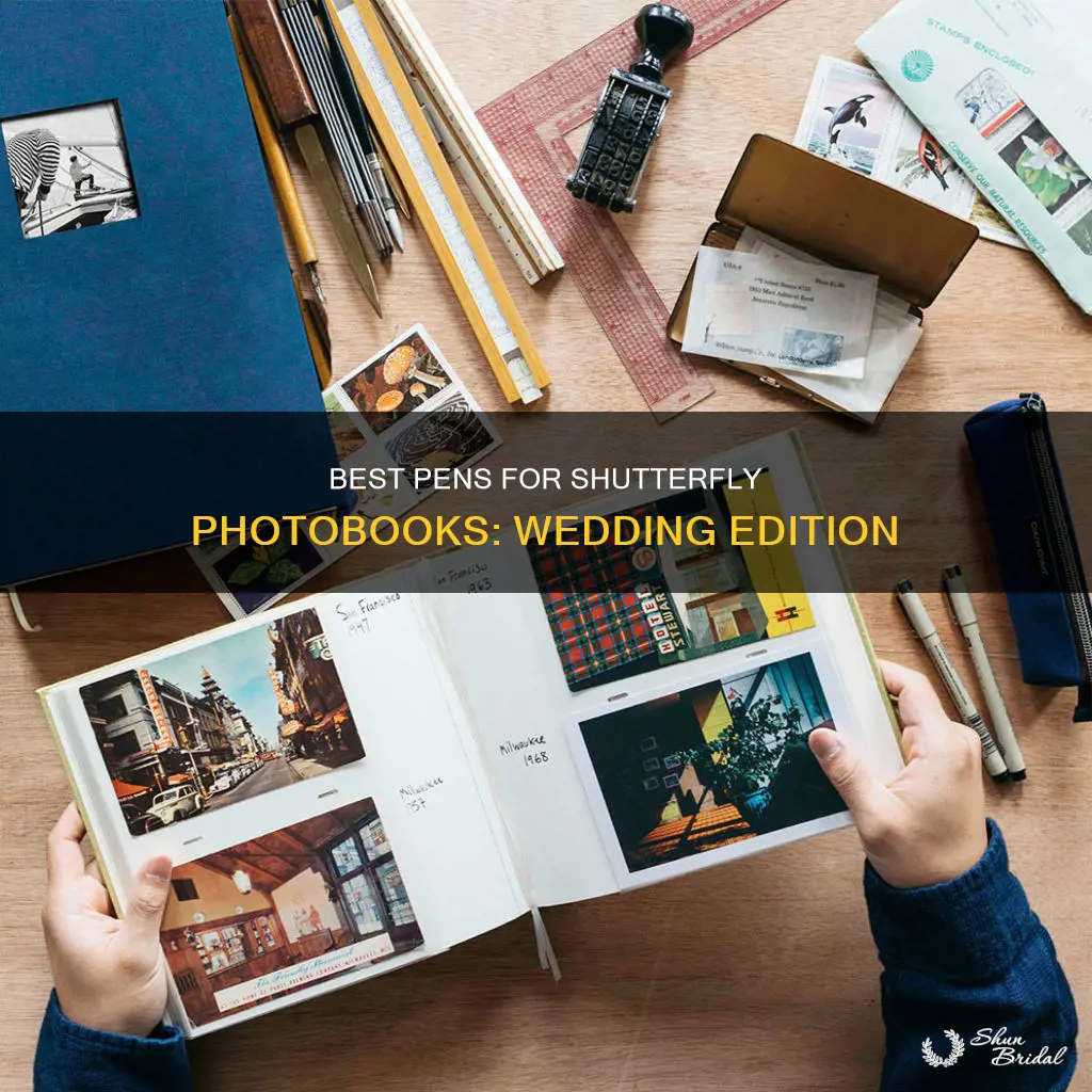 what pen to use on shutterfly photobook wedding