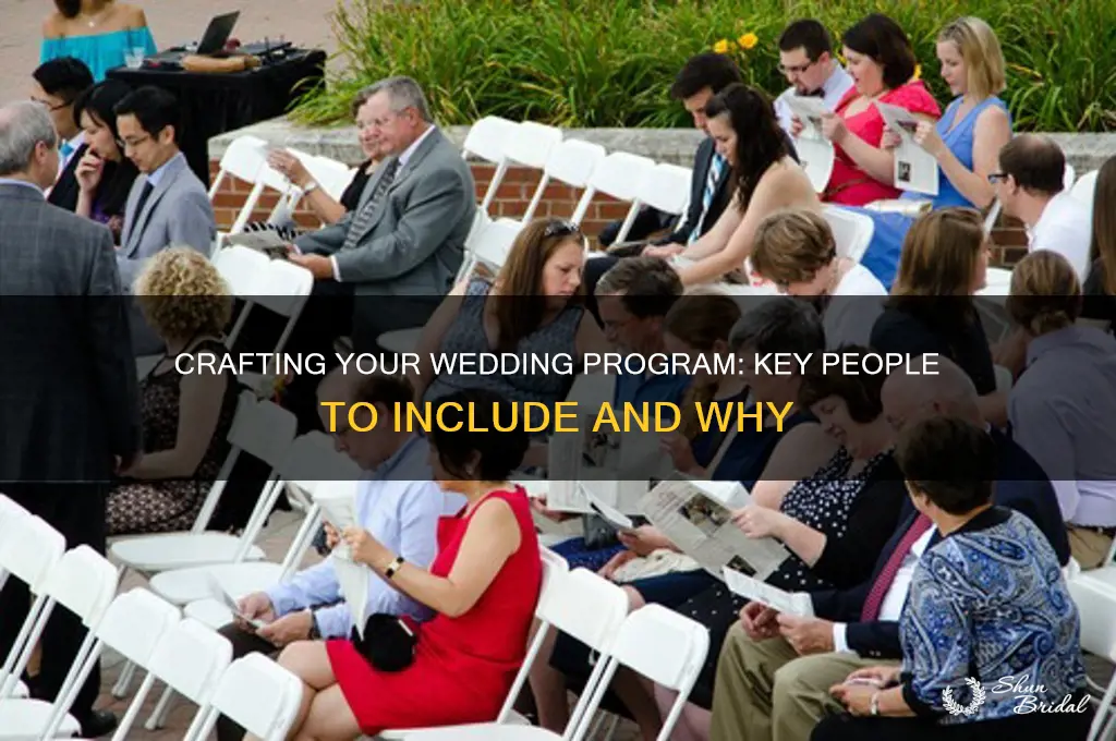 what people do you put on your wedding program