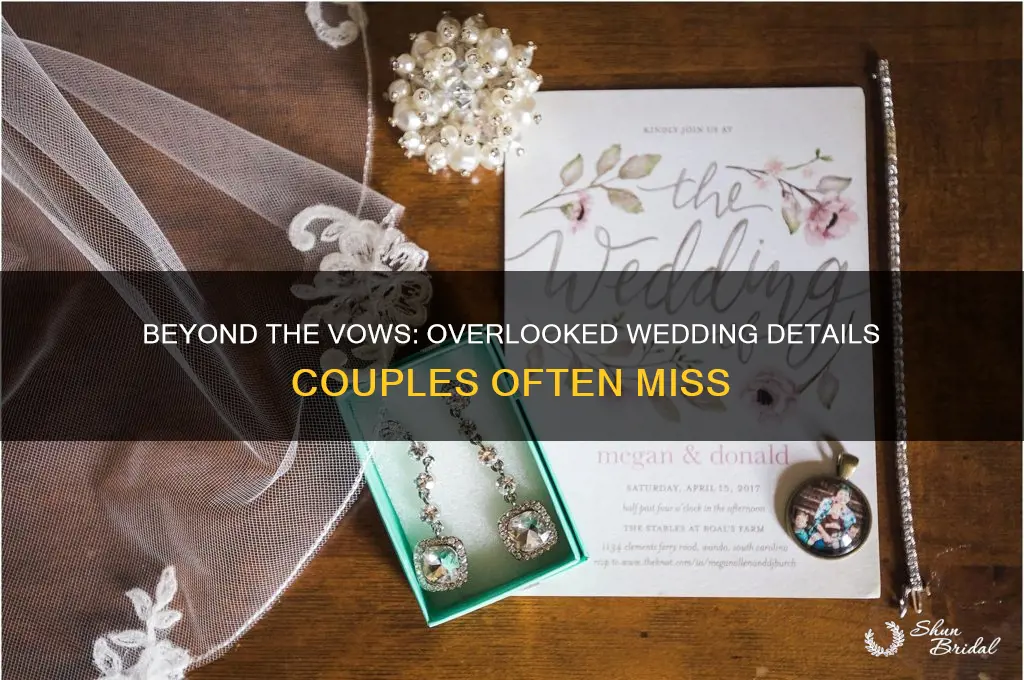 what people forget about on their wedding