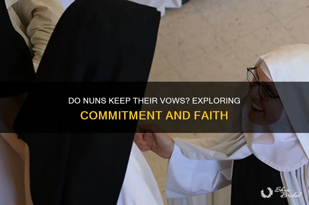 what percent of nuns keep their vows