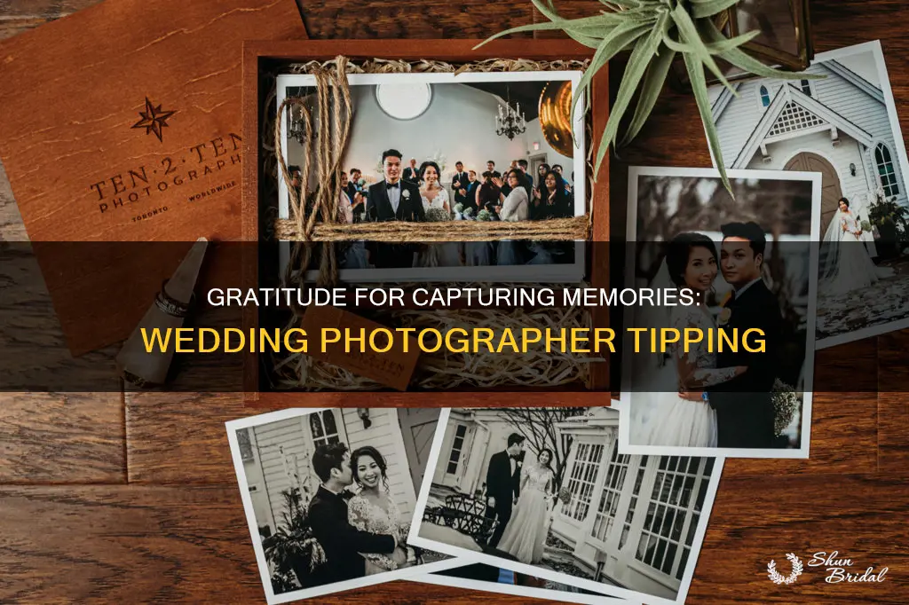what percent to tip wedding photographer