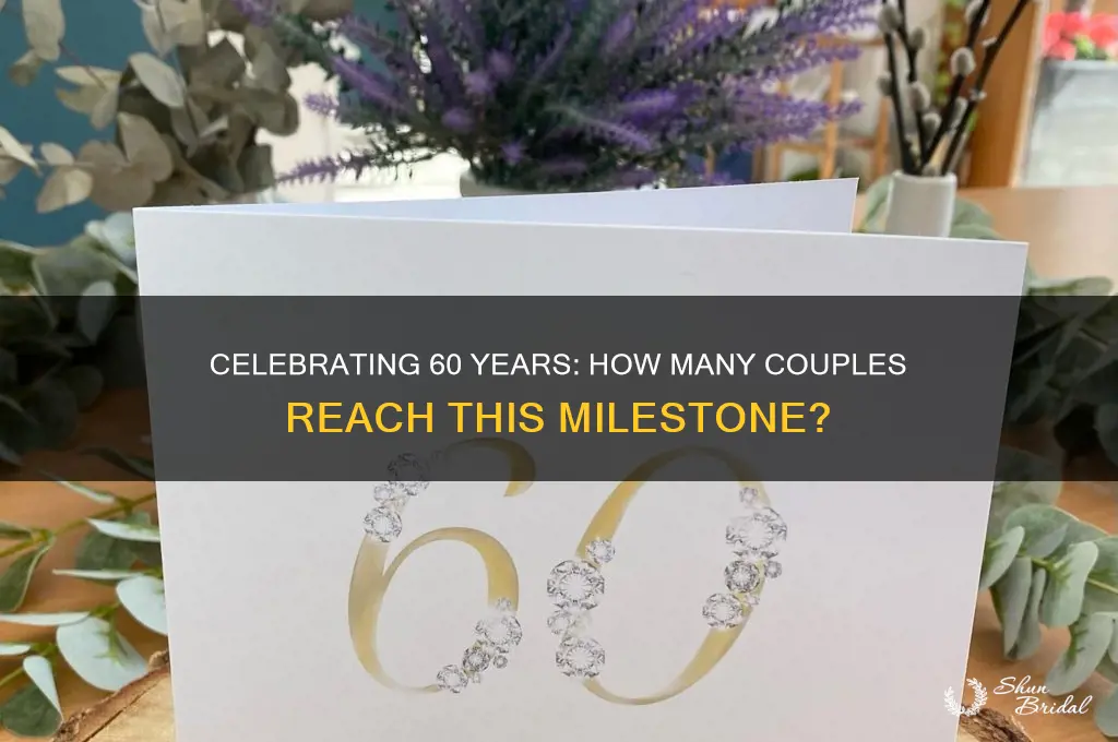 what percentage of couples celebrate their 60th wedding anniversary