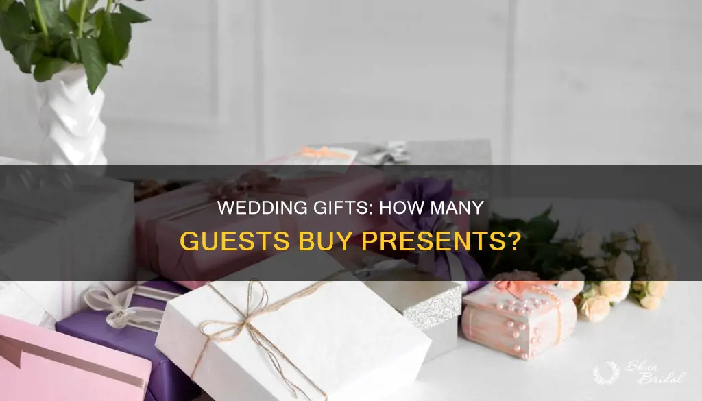 what percentage of invited wedding guests buy presents