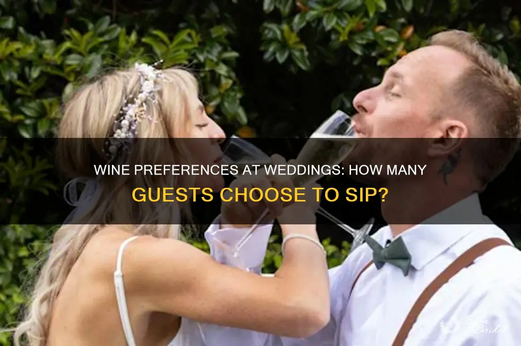 what percentage of wedding guests drink wine
