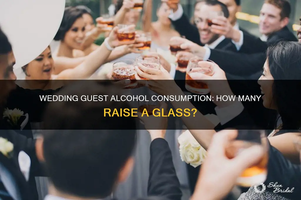 what percentage of wedding guests drink