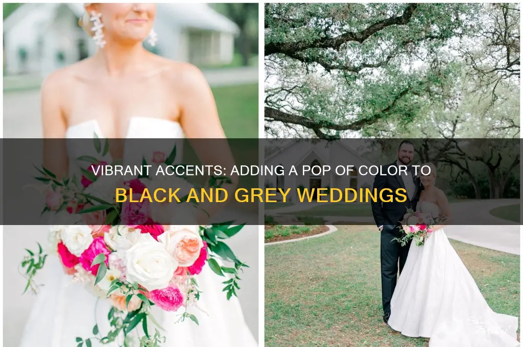 what pop of color with black and grey wedding