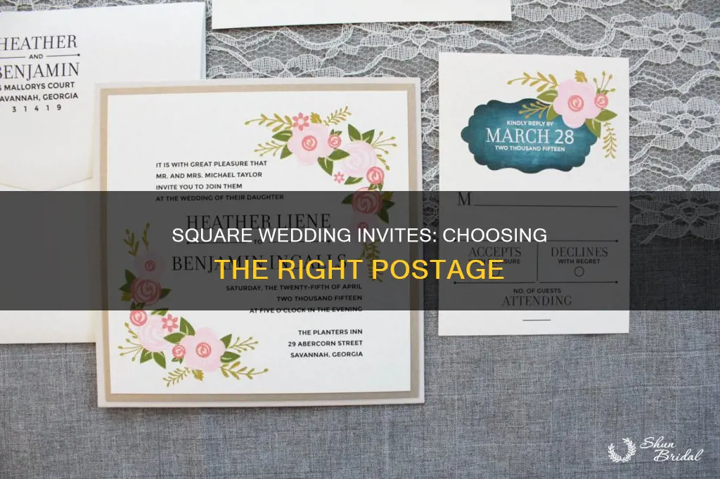 what postage should I use for square wedding invitation