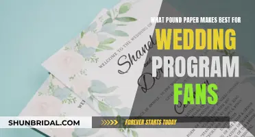 Choosing the Right Paper for Wedding Program Fans