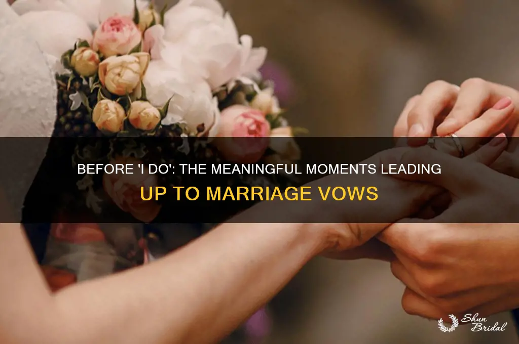 what precedes vows in marriage