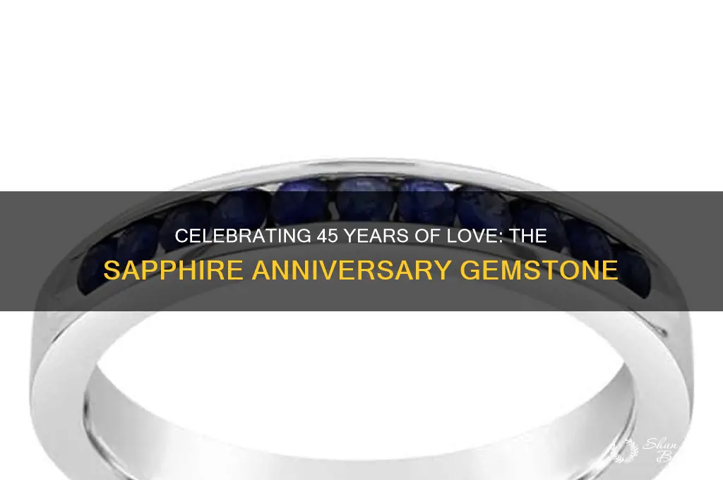 what precious gemstone is associated with the 45th wedding anniversary