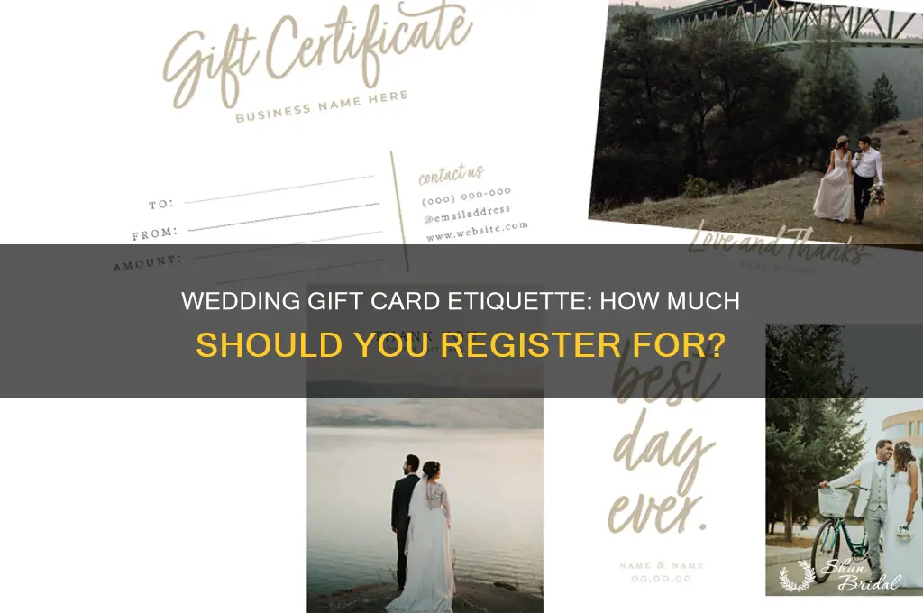 what price to register gift cards wedding