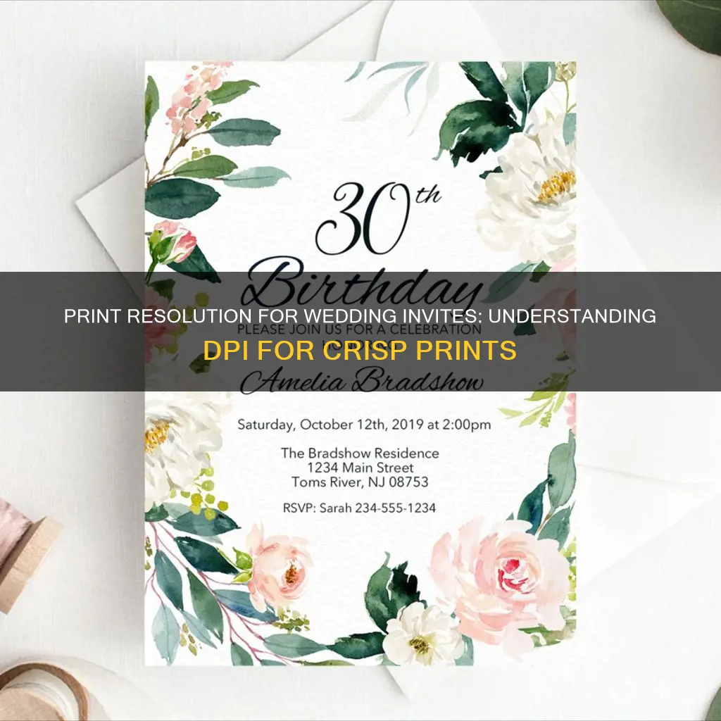 what print resolution for wedding invitations