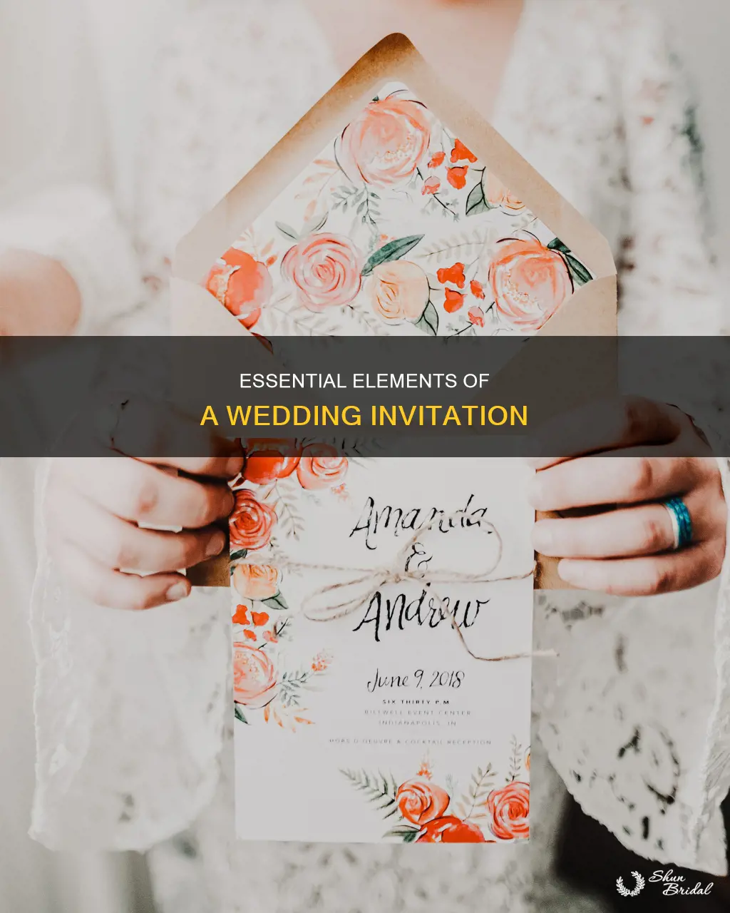 what put on wedding invtiation