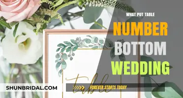 Why Place Table Numbers at the Bottom of Wedding Tables?