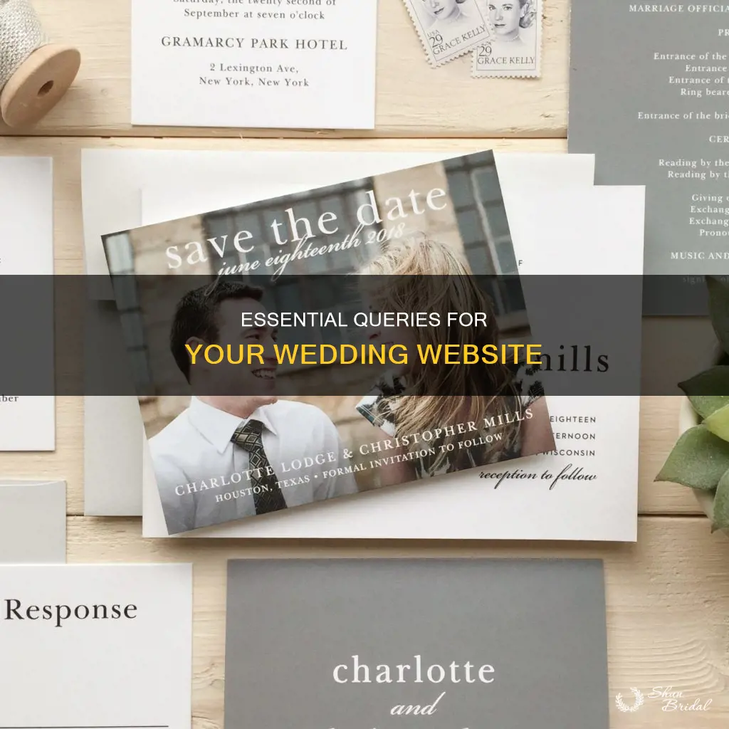 what questions should I put on my wedding website