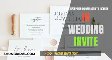 Wedding Invite Essentials: Reception Information Guide