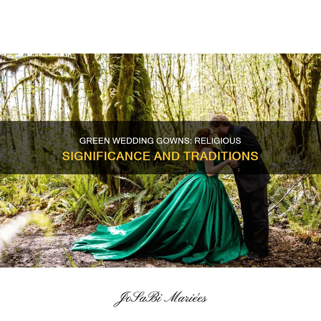 what religion wears green wedding dress