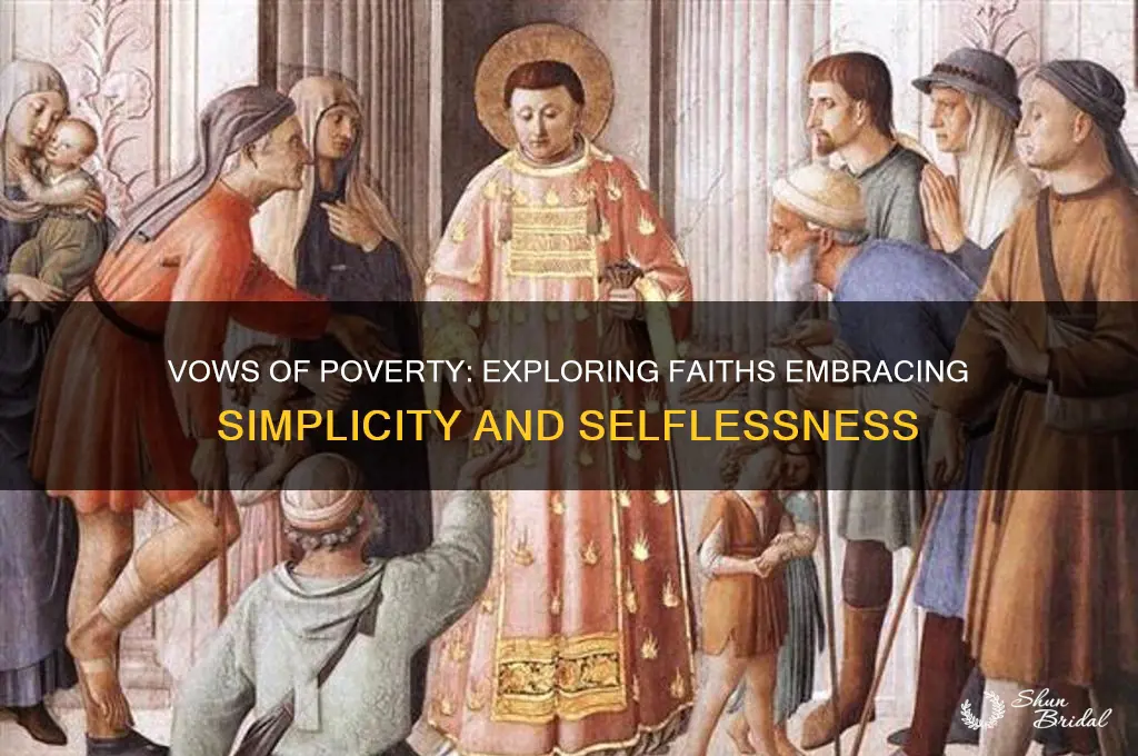 what religions take vows of poverty