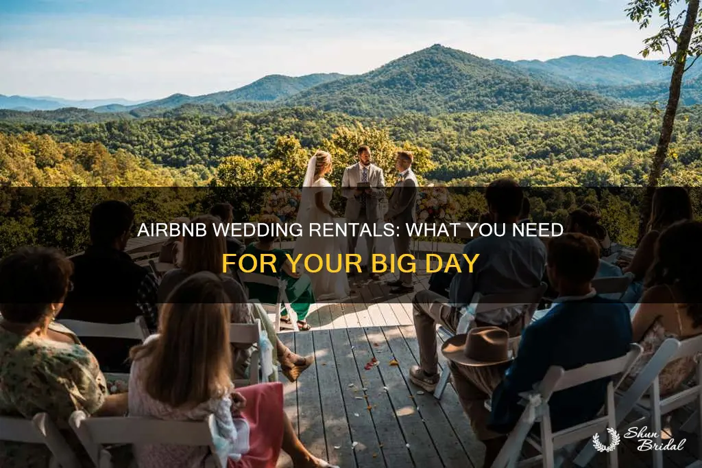 what rentals you need for wedding airbnb