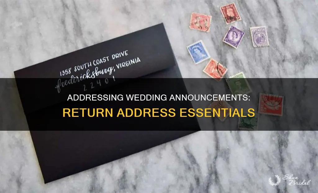 what return address should you use ona wedding announcemnet