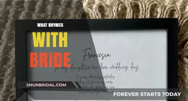 Exploring Wedding Rhyme: What Rhymes with Bride?