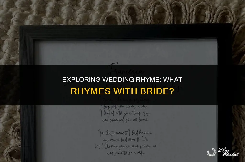 what rhymes with bride