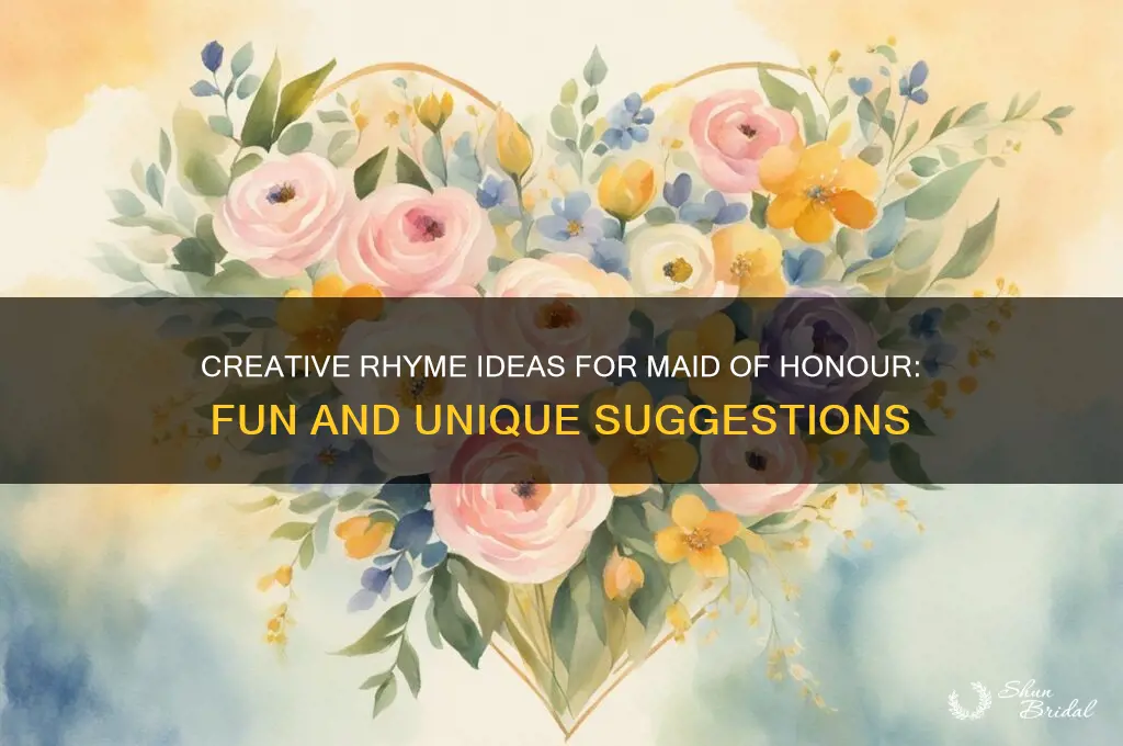 what rhymes with maid of honour