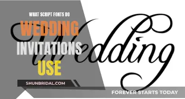 Script Fonts for Wedding Invitations: Choosing the Perfect Style