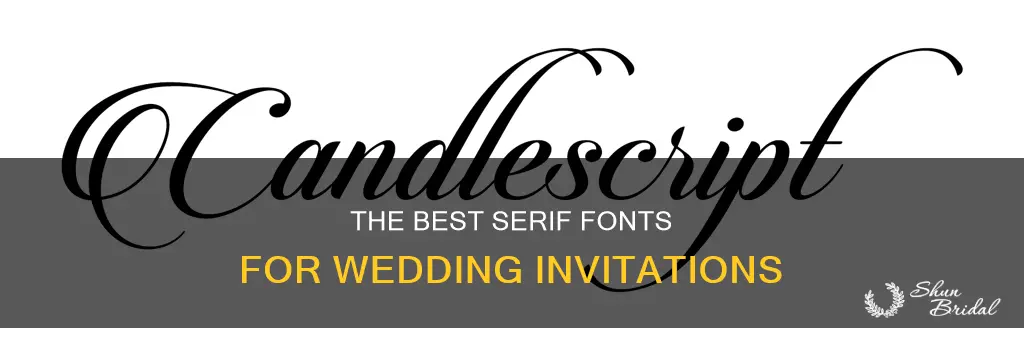 what serif to use in wedding invititations