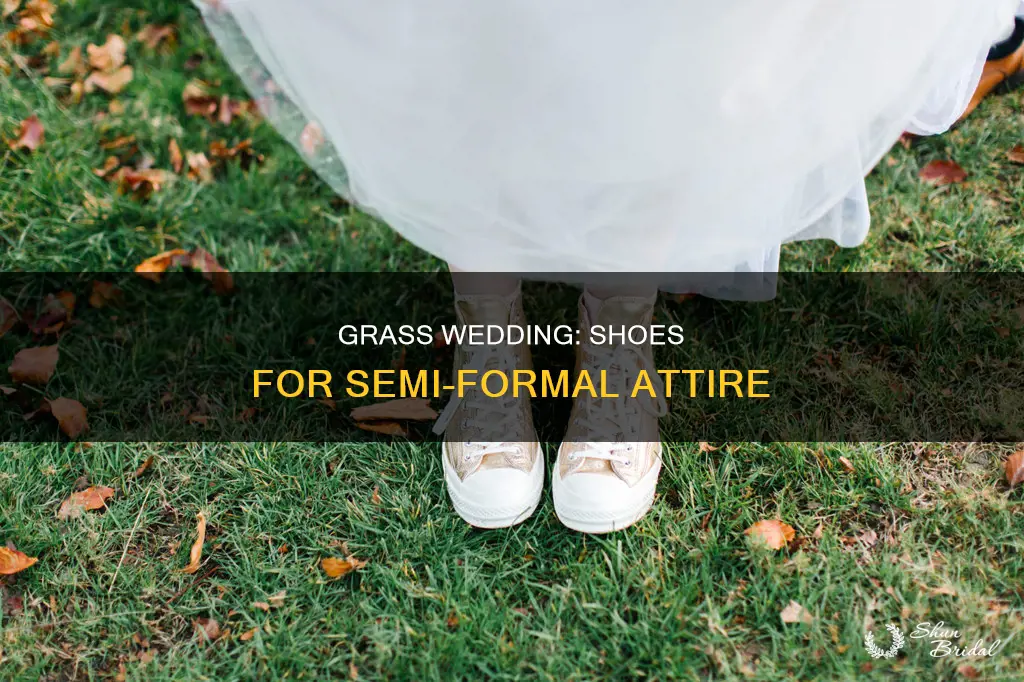what shoes for semi formal dress in grass for wedding