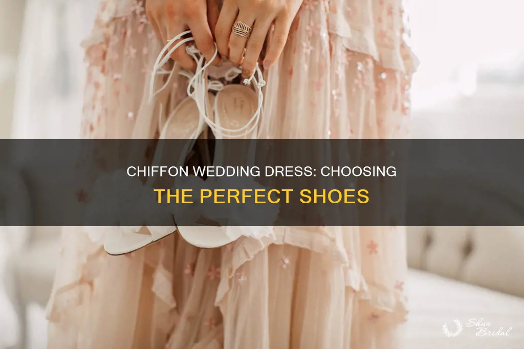 what shoes to wear with chiffon wedding dress