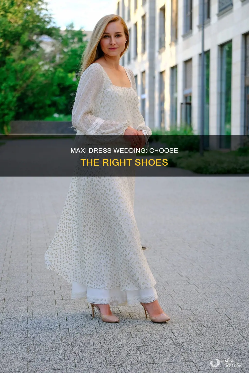 what shoes to wear with maxi dress for wedding