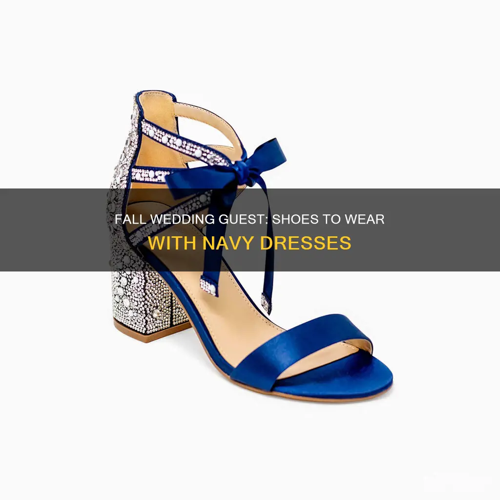 what shoes to wear with navy dress for fall wedding
