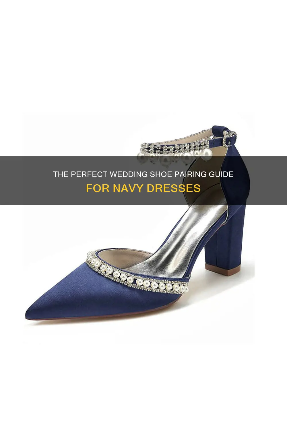 what shoes to wear with navy dress for wedding