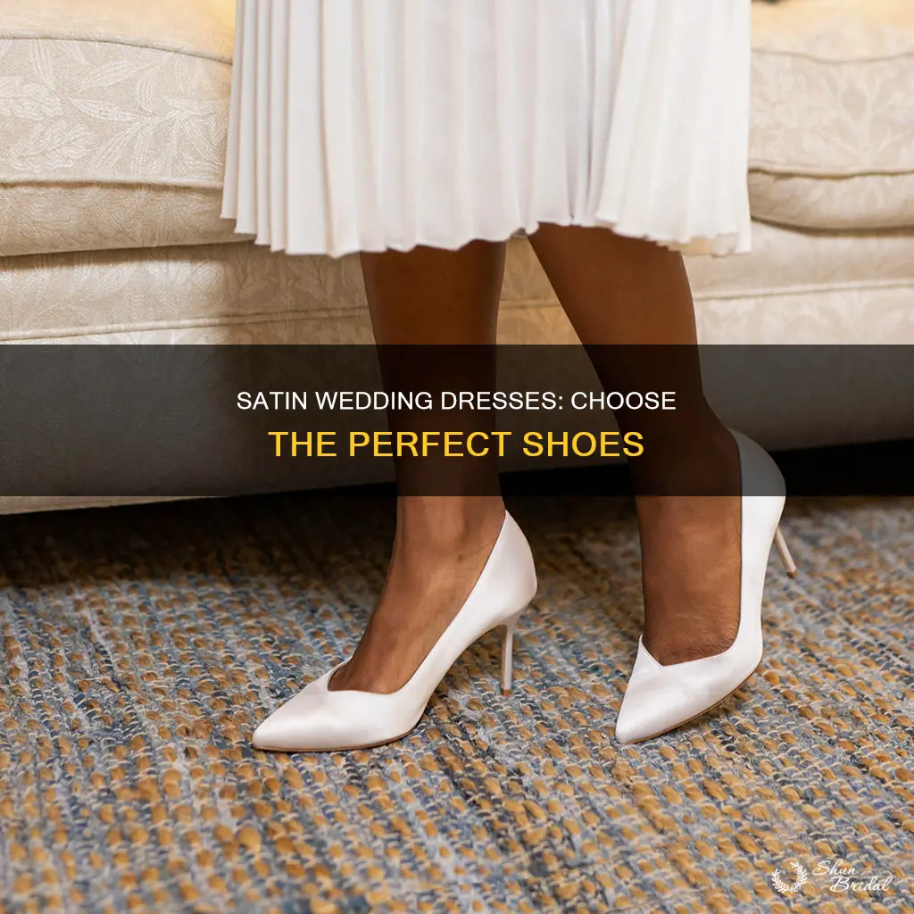 what shoes to wear with satin wedding dress