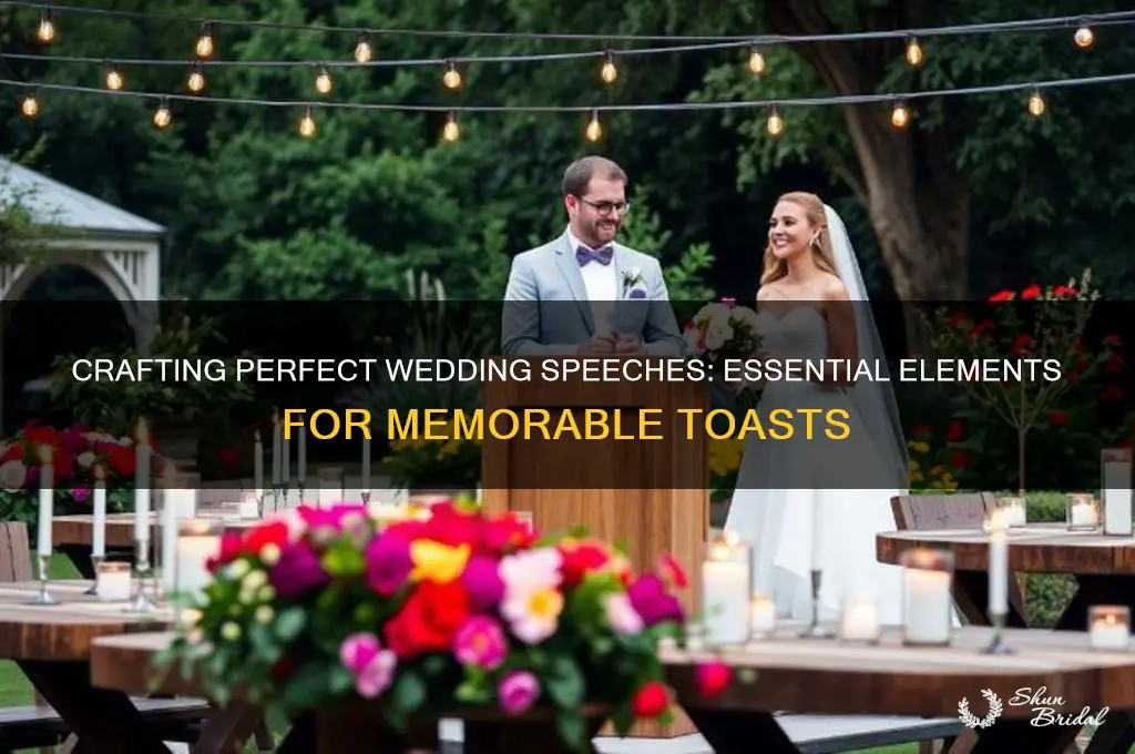what shoud go into the wedding speeches