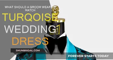 Groom's Guide: Matching Turquoise Wedding Dress Style