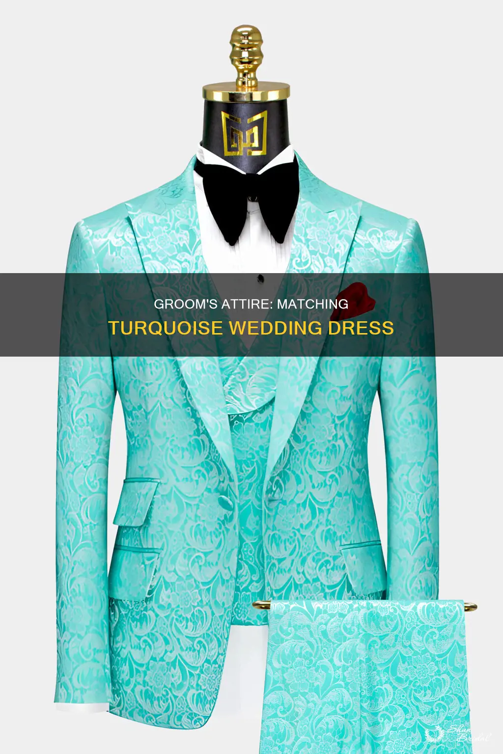 what should a groom wear to match turquoise wedding dress