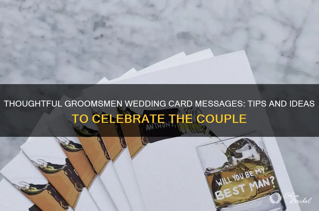what should a groomsmen write in a wedding card