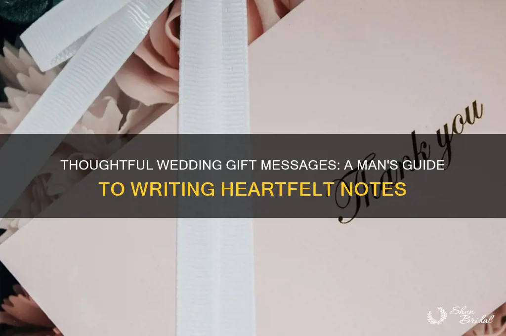 what should a man write in a wedding gift