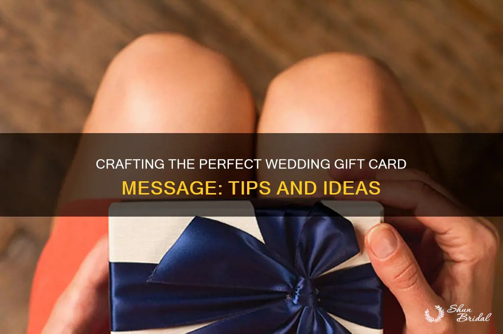 what should a wedding gift card say