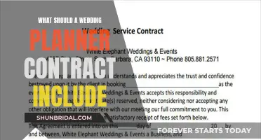 A Wedding Planner Contract: Key Components