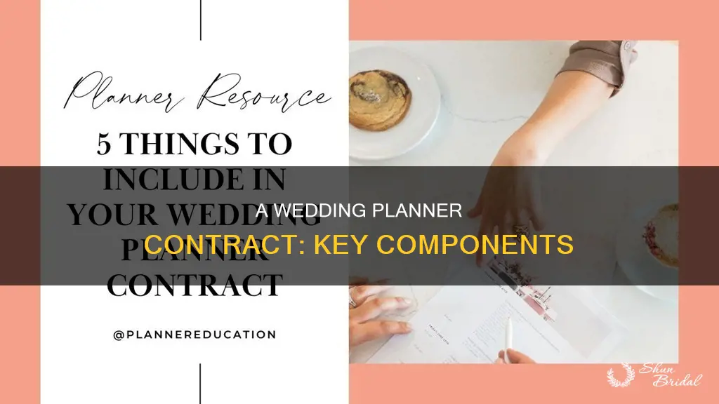 what should a wedding planner contract include