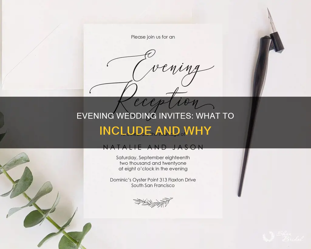 what should an evening wedding invite say