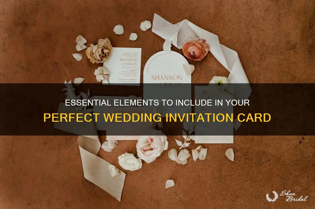 what should be in the wedding card
