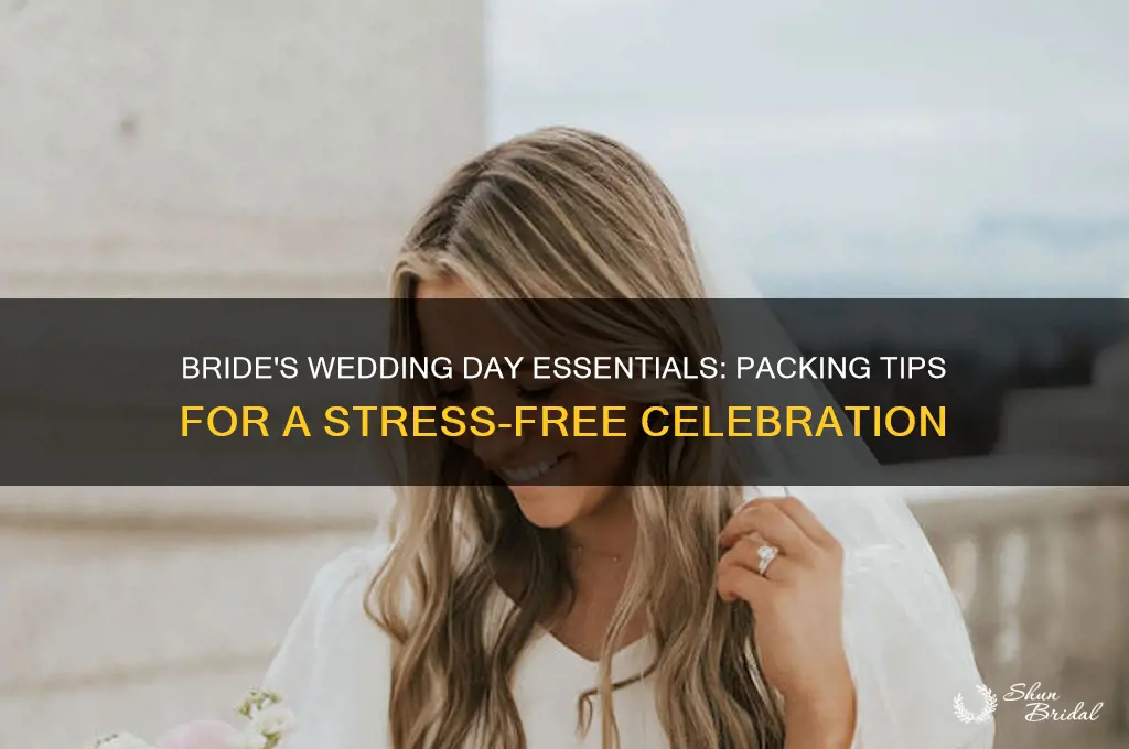 what should bride pack for wedding day