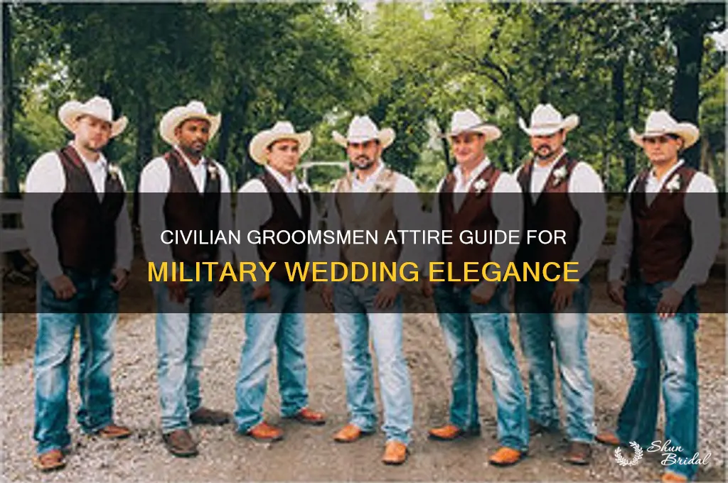 what should civilian groomsmen wear at a military wedding
