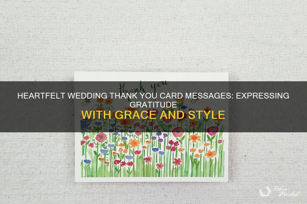 what should I say on wedding thank you cards