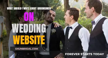 Groomsmen: A Guide to Their Role and How to Honour Them on Your Wedding Website