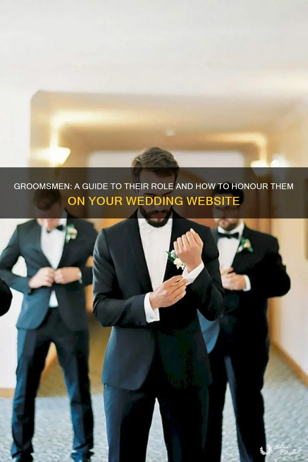 what should I write about groomsmen on wedding website